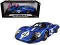 Ford GT MK IV #4 Blue L. Ruby - D. Hulme 24 Hours of Le Mans (1967) 1/18 Diecast Model Car by Shelby Collectibles