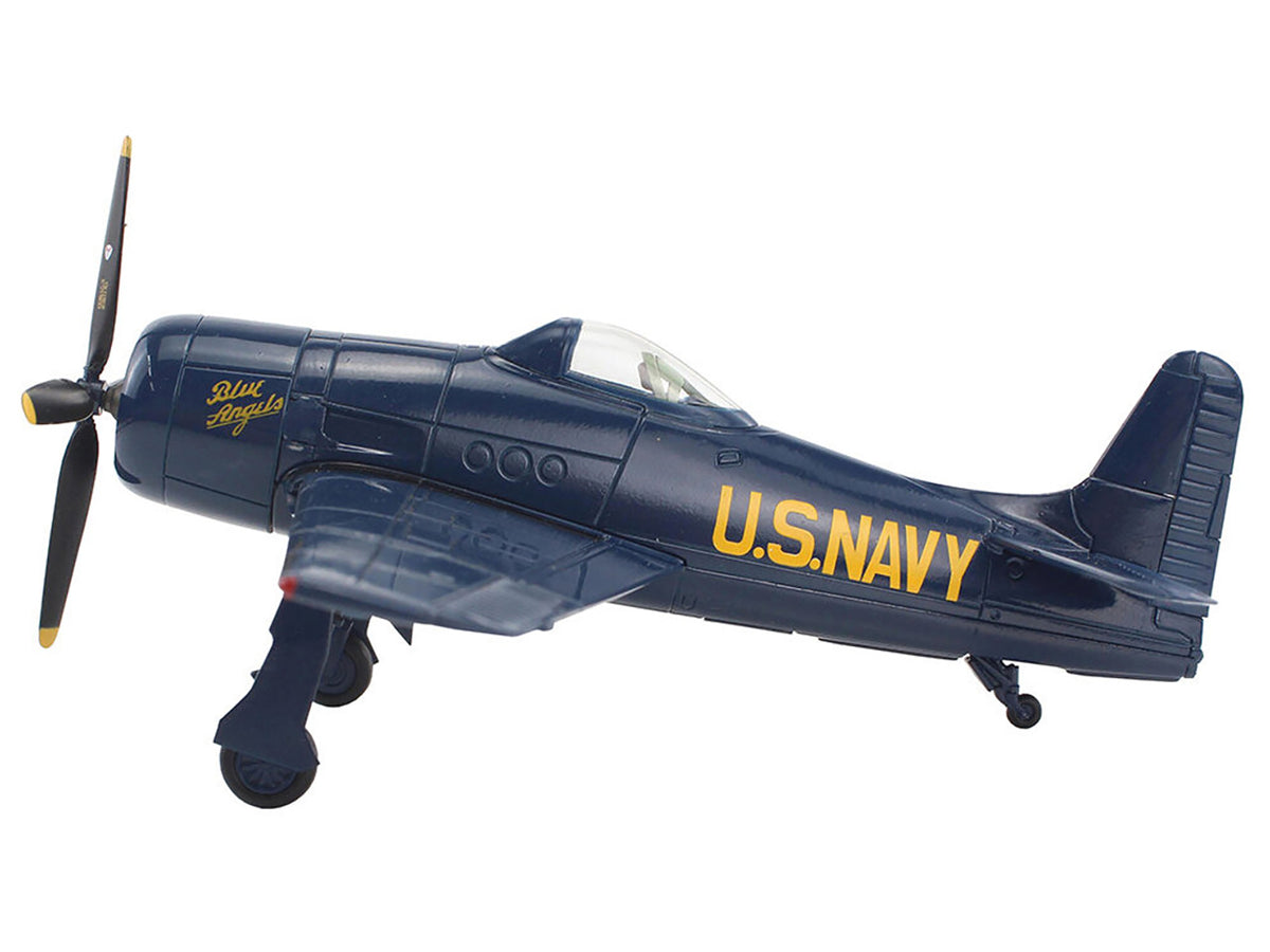 Grumman F8F Bearcat Fighter Aircraft 'Blue Angels (#1-5 decals)' (1946) United States Navy 'SkyMax Models' Series 1/72 Diecast Model by Hobby Master