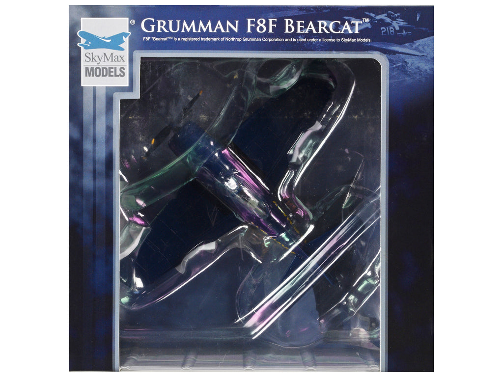 Grumman F8F Bearcat Fighter Aircraft 'Blue Angels (#1-5 decals)' (1946) United States Navy 'SkyMax Models' Series 1/72 Diecast Model by Hobby Master
