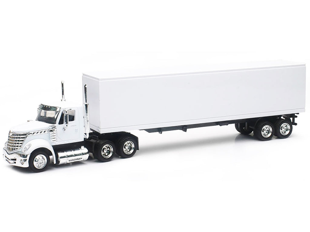 International LoneStar Truck with Dry Goods Trailer White 'Long Haul Truckers' Series 1/43 Diecast Model by New Ray