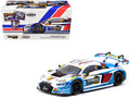 Audi R8 LMS GT3 evo II #30 James Yu 'Uno Racing Team' 'Macau GT Cup - FIA GT World Cup' (2024) with Plastic Transporter Packaging and Collectible Tarmac Cards 'Hobby64' Series 1/64 Diecast Model Car by Tarmac Works