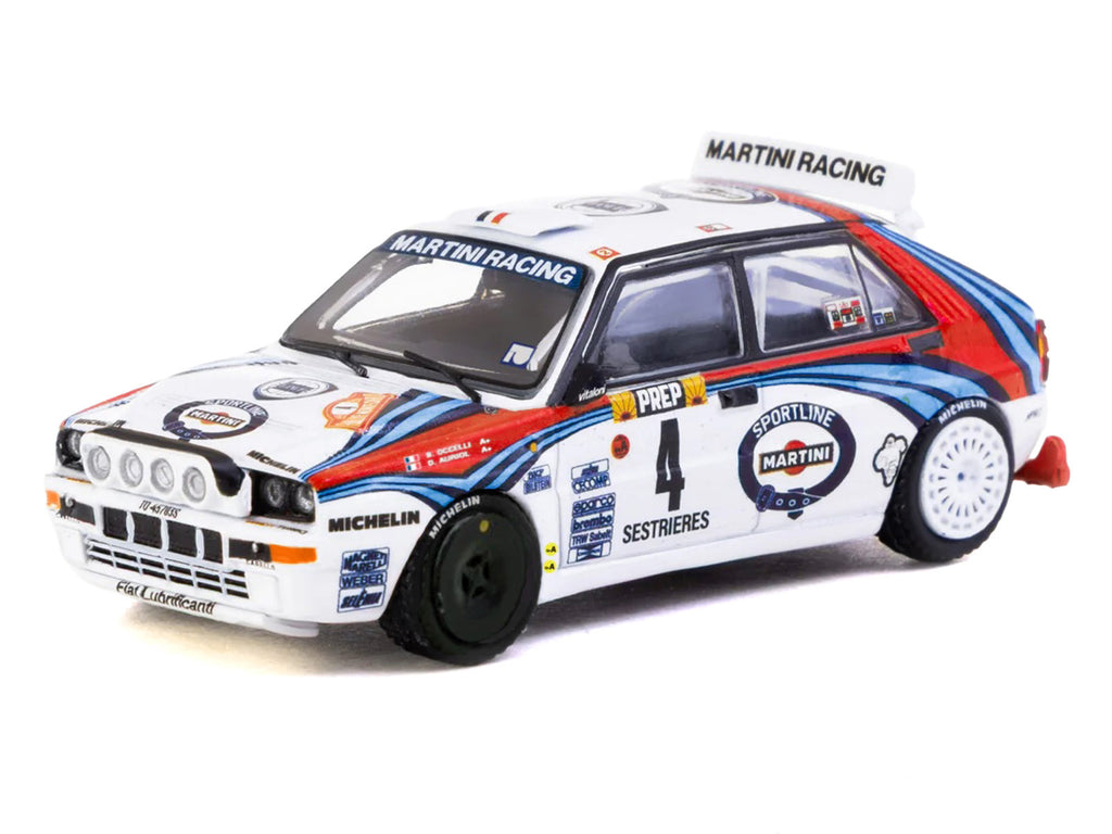 Lancia Delta HF Integrale #4 Didier Auriol - Bernard Occelli 'Martini Racing' Winner 'Monte Carlo Rally' (1992) 'Hobby64' Series 1/64 Diecast Model Car by Tarmac Works