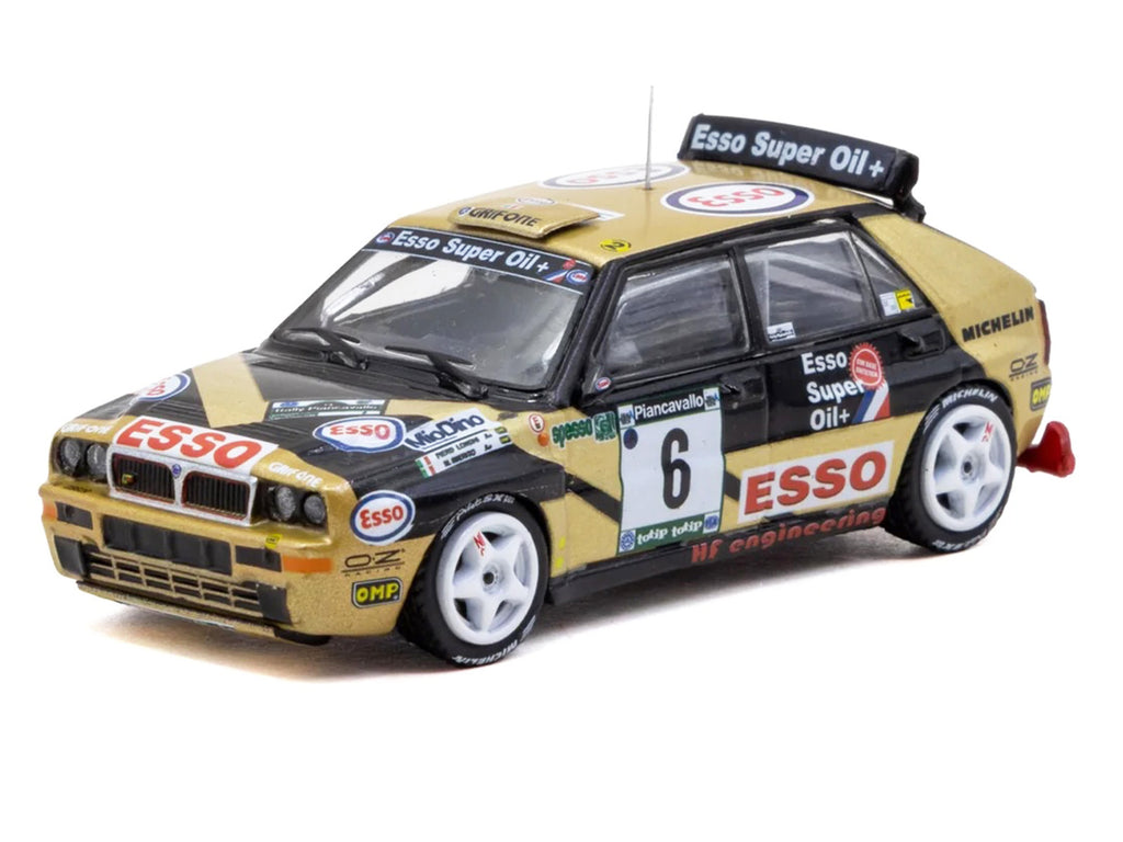 Lancia Delta HF Integrale #6 Piero Longhi - Maurizio Imerito 'Esso' Winner 'ECR Piancavallo Rally' (1993) 'Hobby64' 1/64 Diecast Model Car by Tarmac Works