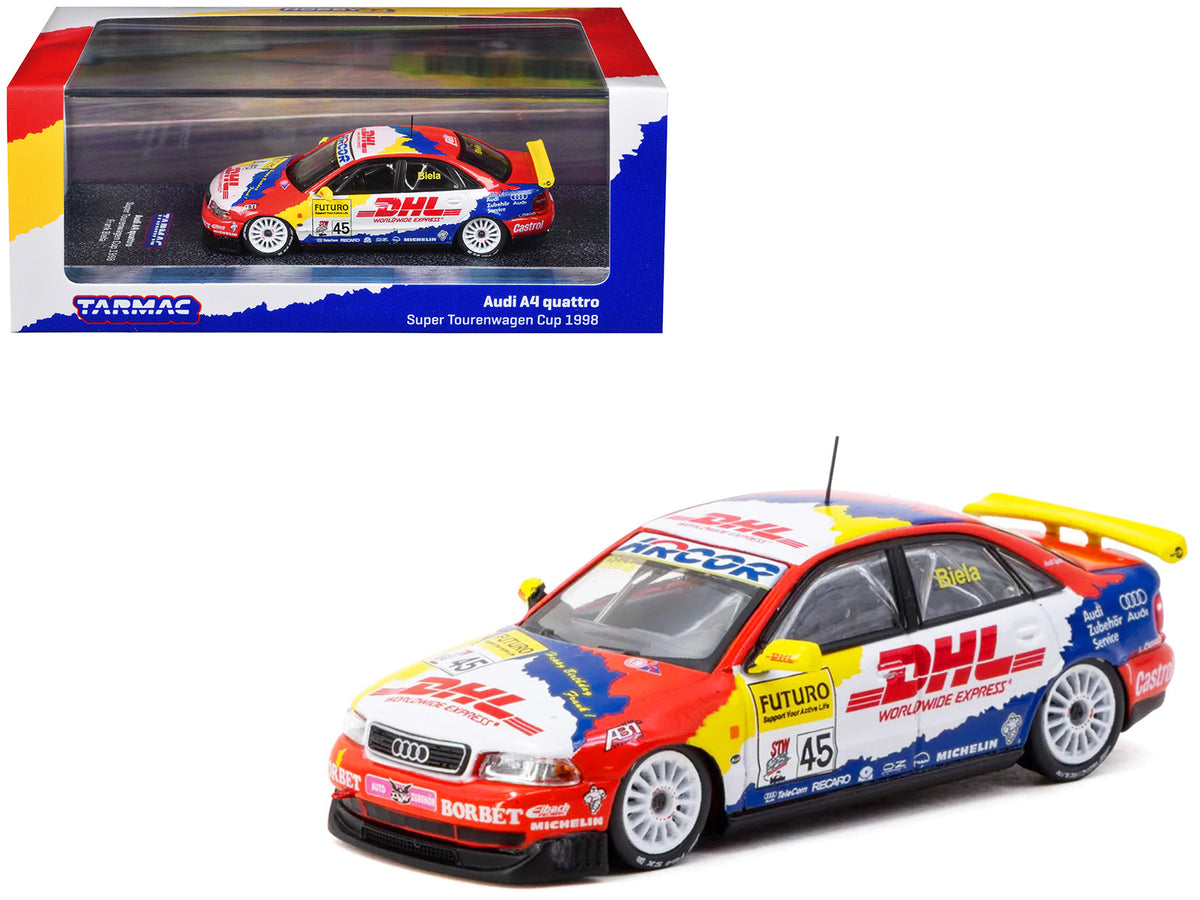Audi A4 Quattro #45 Frank Biela 'Super Tourenwagen Cup' (1998) 'Hobby64' Series 1/64 Diecast Model Car by Tarmac Works