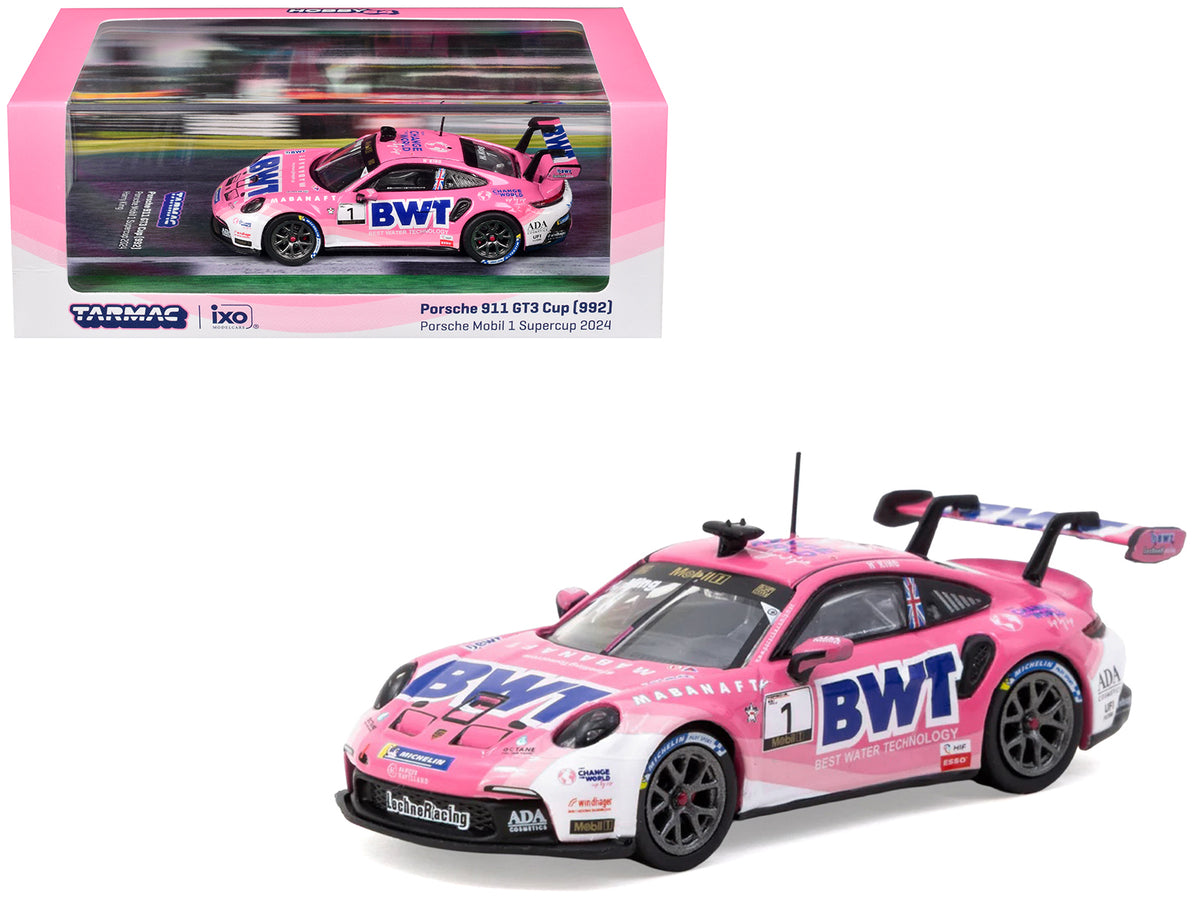 Porsche 911 GT3 Cup (992) #1 Harry King 'Porsche Mobil 1 Supercup' (2024) 'Hobby64' Series 1/64 Diecast Model Car by Tarmac Works