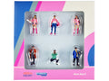 'Race Day 2' 6 piece Diecast Figure Set for 1/64 Scale Models by Tarmac Works & American Diorama