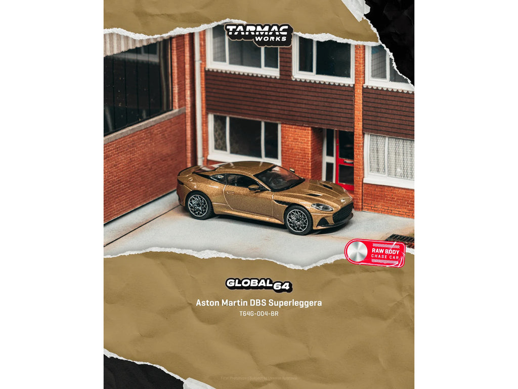Aston Martin DBS Superleggera Brown Metallic 'Global64' Series 1/64 Diecast Model Car by Tarmac Works
