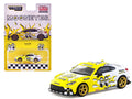Toyota GR86 RHD (Right Hand Drive) 'MoonEyes' White with Yellow Flames and Graphics 'Global64' Series 1/64 Diecast Model by Tarmac Works