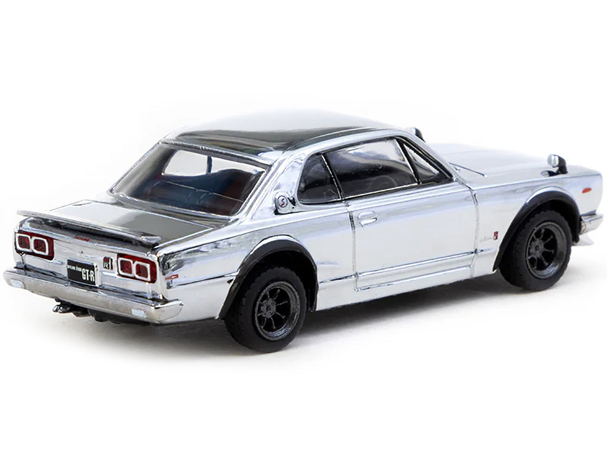 Nissan Skyline HT 2000GT-R RHD (Right Hand Drive) Silver Chrome 'Japan Special Edition' 'Global64' Series 1/64 Diecast Model Car by Tarmac Works
