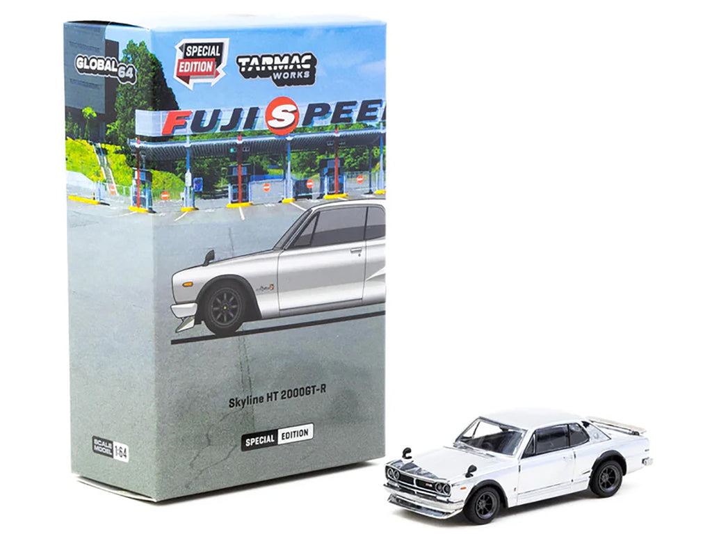 Nissan Skyline HT 2000GT-R RHD (Right Hand Drive) Silver Chrome 'Japan Special Edition' 'Global64' Series 1/64 Diecast Model Car by Tarmac Works