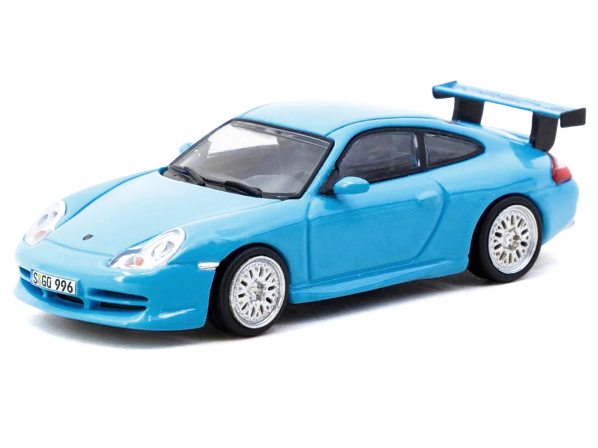 Porsche 911 GT3 (996) Light Blue 'Global64' Series 1/64 Diecast Model by Tarmac Works