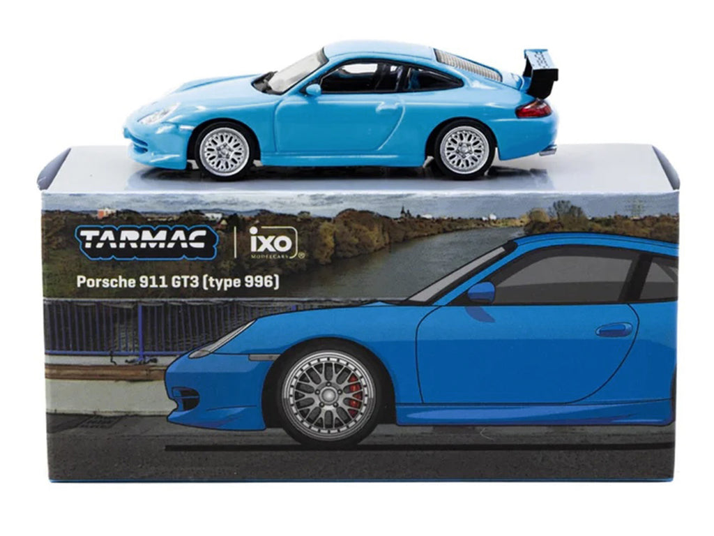 Porsche 911 GT3 (996) Light Blue 'Global64' Series 1/64 Diecast Model by Tarmac Works