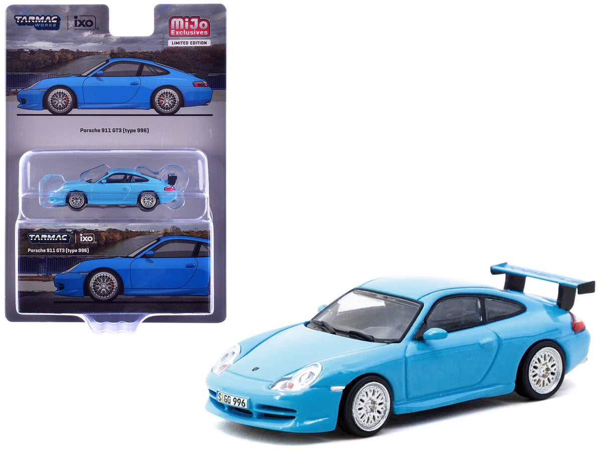 Porsche 911 GT3 (996) Light Blue 'Global64' Series 1/64 Diecast Model by Tarmac Works