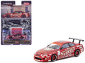 Toyota VERTEX Ridge TE3005 Soarer RHD (Right Hand Drive) Red Metallic with Graphics and Tarmac Cards 'Global64' Series 1/64 Diecast Model Car by Tarmac Works