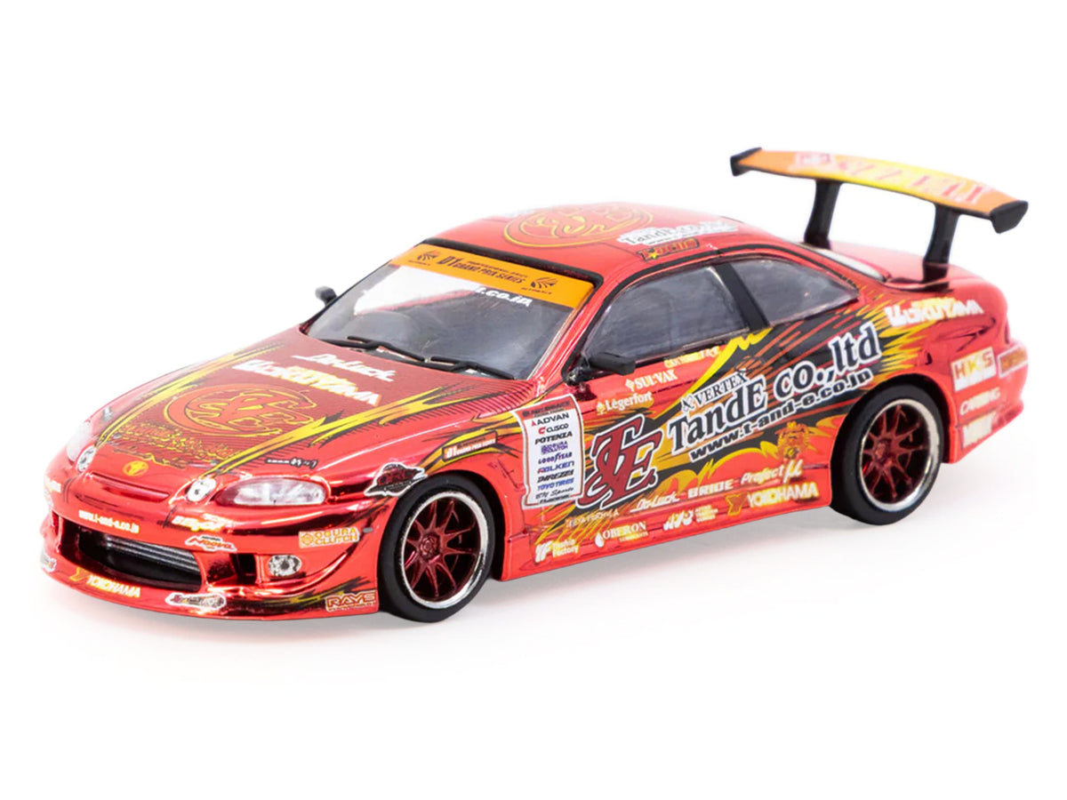 Toyota VERTEX Ridge TE3006 Soarer RHD (Right Hand Drive) Chrome Red with Graphics 'Tokyo Auto Salon 2026' 'Global64' Series 1/64 Diecast Model Car by Tarmac Works