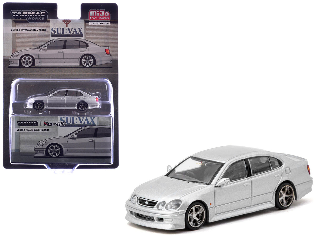 Toyota Vertex Aristo JZS161 RHD (Right Hand Drive) Silver Metallic 'Global64' Series 1/64 Diecast Model Car by Tarmac Works