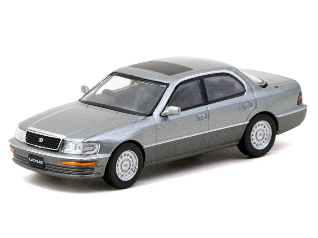 Lexus LS400 RHD (Right Hand Drive) Flint Gray Metallic 'Global64' Series 1/64 Diecast Model Car by Tarmac Works
