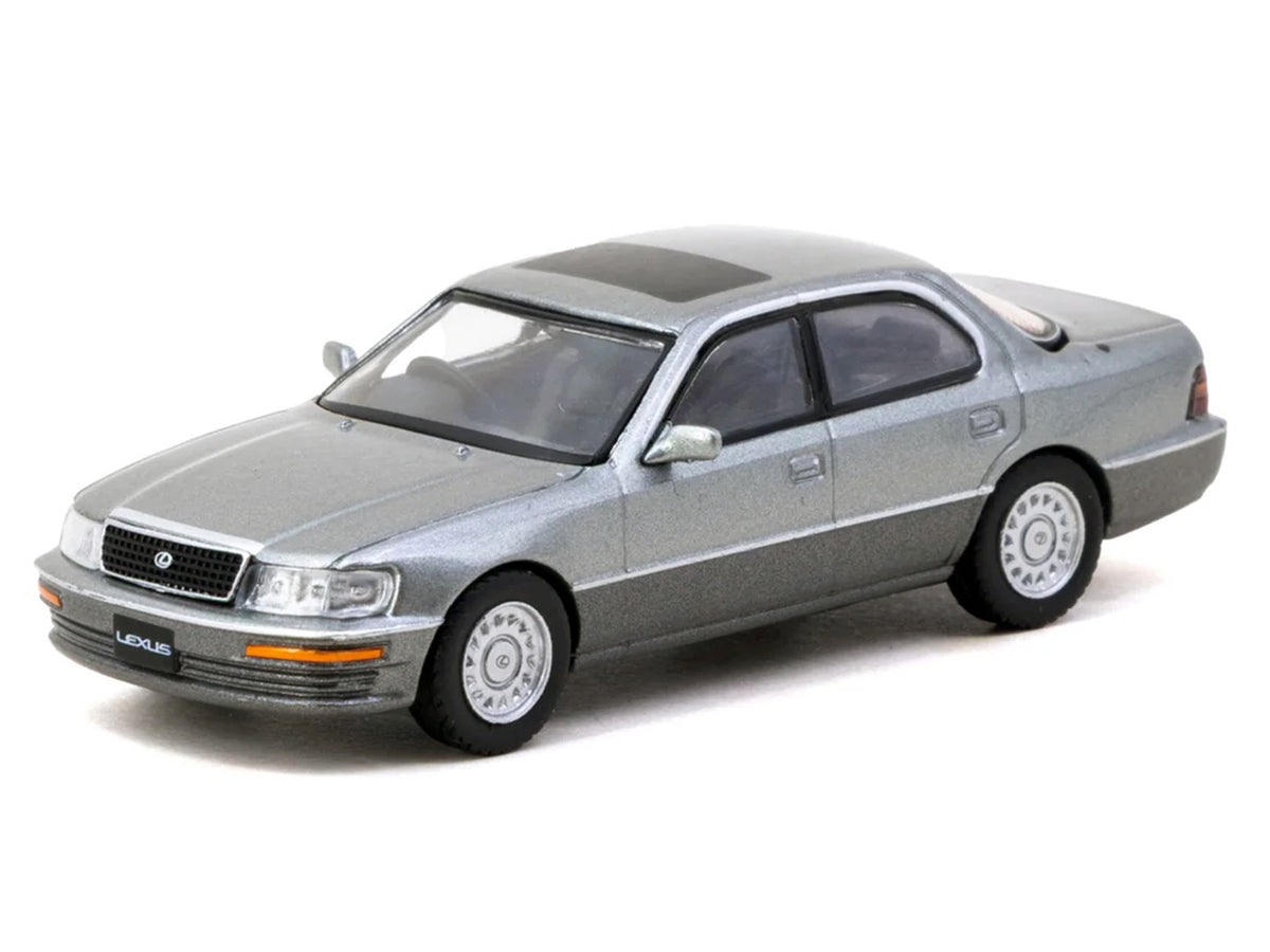 Lexus LS400 RHD (Right Hand Drive) Flint Gray Metallic 'Global64' Series 1/64 Diecast Model Car by Tarmac Works