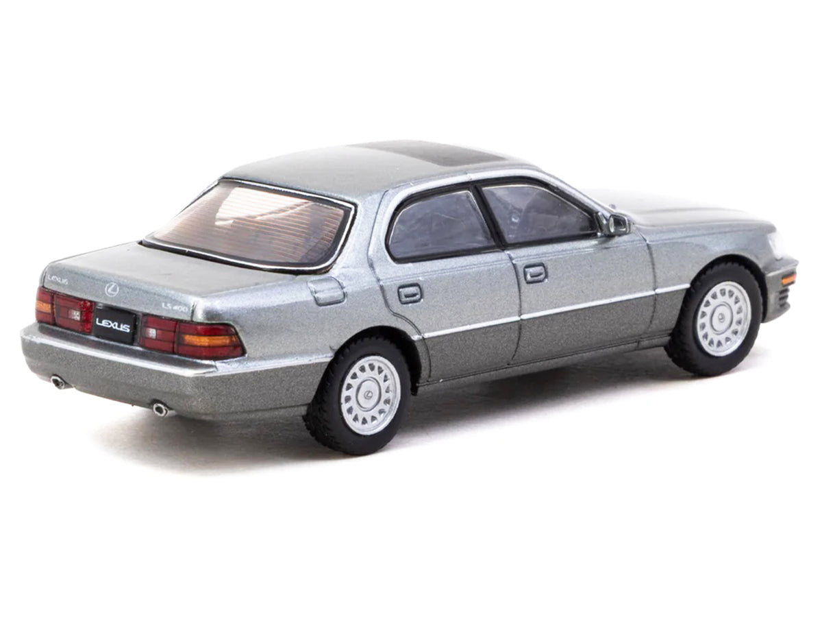 Lexus LS400 RHD (Right Hand Drive) Flint Gray Metallic 'Global64' Series 1/64 Diecast Model Car by Tarmac Works
