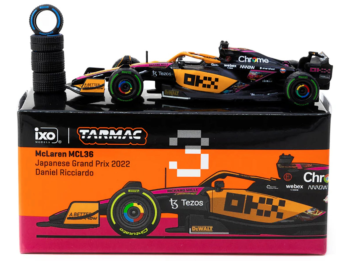 McLaren MCL36 #3 Daniel Ricciardo Formula One F1 'Japanese GP' (2022) 'Global64' Series 1/64 Diecast Model Car by Tarmac Works