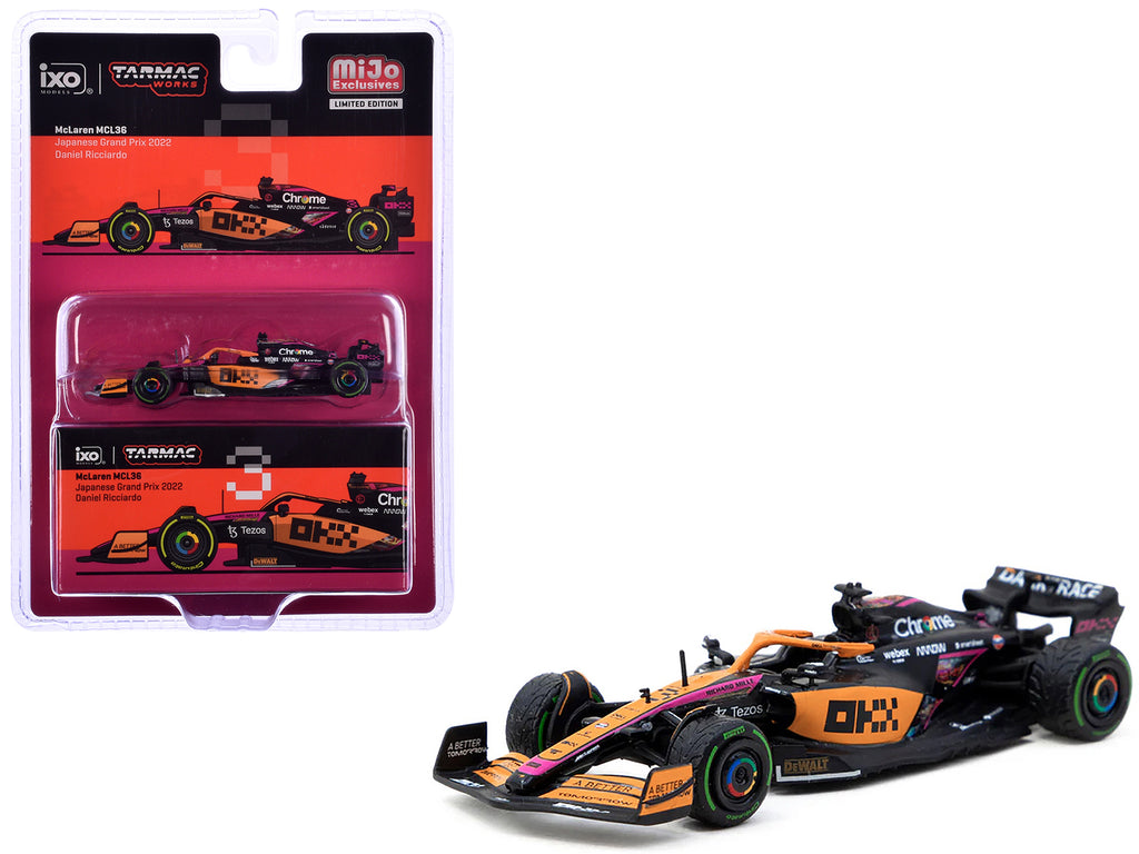 McLaren MCL36 #3 Daniel Ricciardo Formula One F1 'Japanese GP' (2022) 'Global64' Series 1/64 Diecast Model Car by Tarmac Works