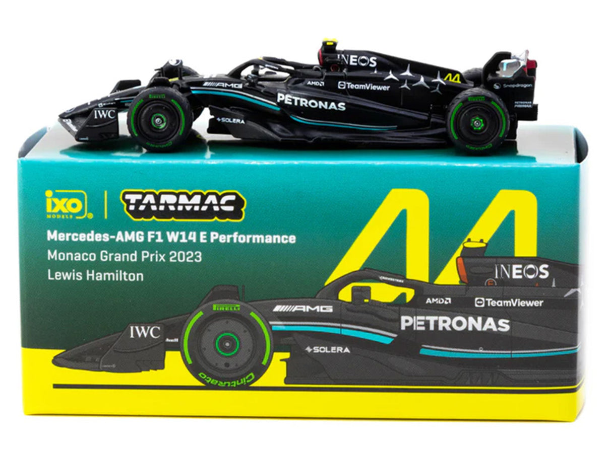 Mercedes-AMG F1 W14 E Performance #44 Lewis Hamilton Formula One F1 'Monaco GP' (2023) 'Global64' Series 1/64 Diecast Model by Tarmac Works