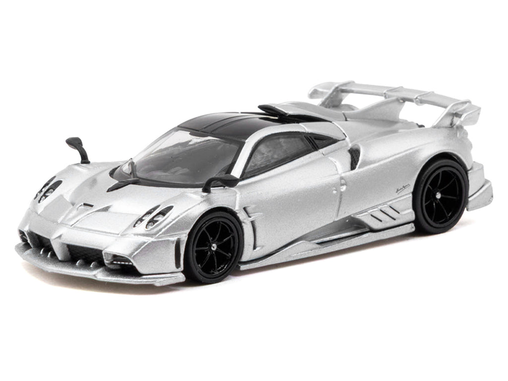 Pagani Imola Matt Silver Metallic with Black Top 'Global64' Series 1/64 Diecast Model Car by Tarmac Works