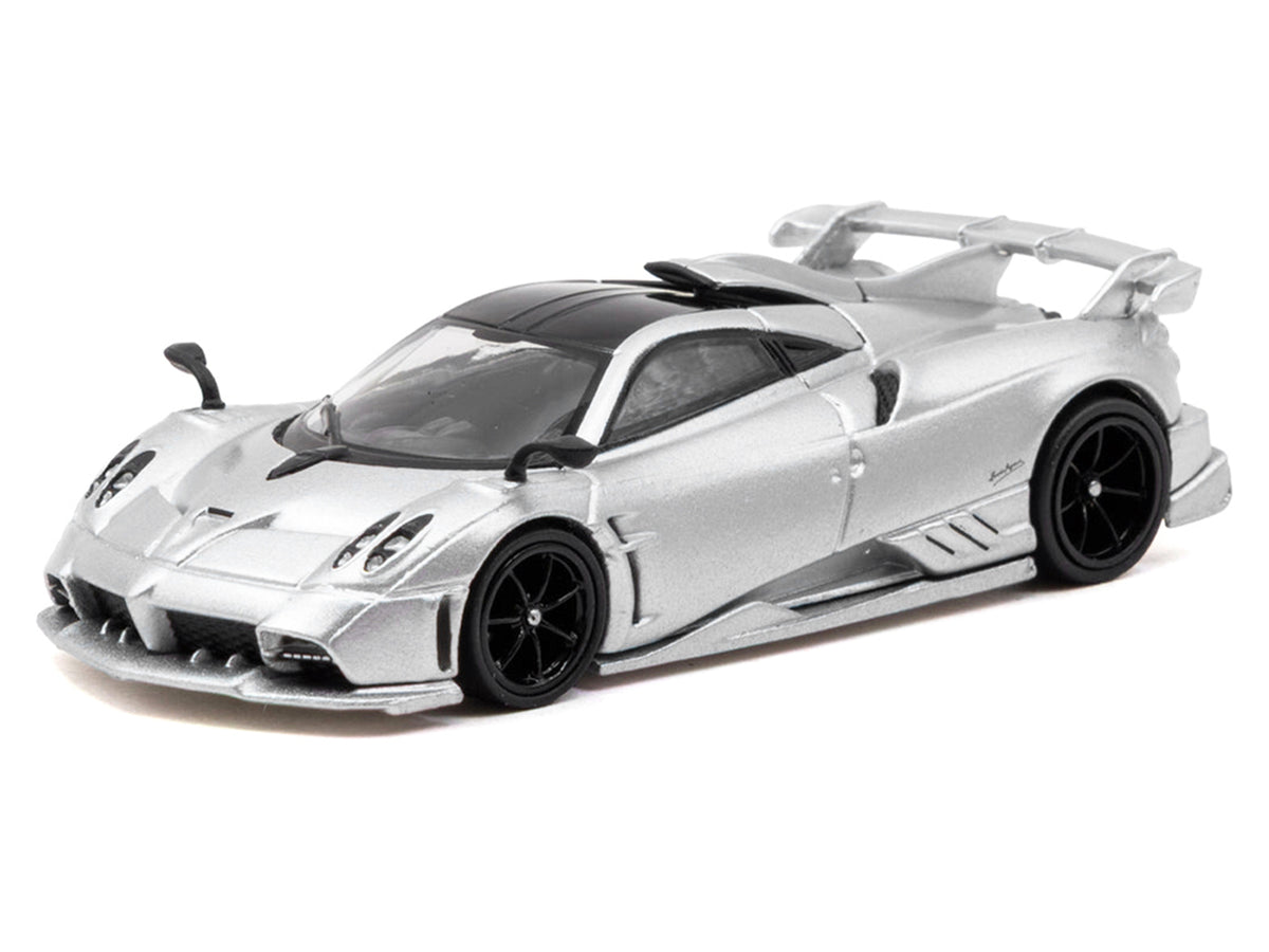 Pagani Imola Matt Silver Metallic with Black Top 'Global64' Series 1/64 Diecast Model Car by Tarmac Works
