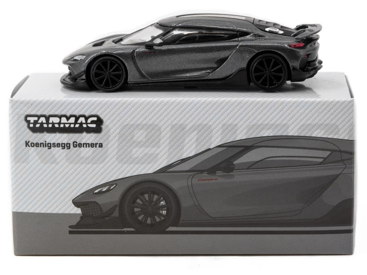 Koenigsegg Gemera Dark Gray Metallic 'Global64' Series 1/64 Diecast Model Car by Tarmac Works