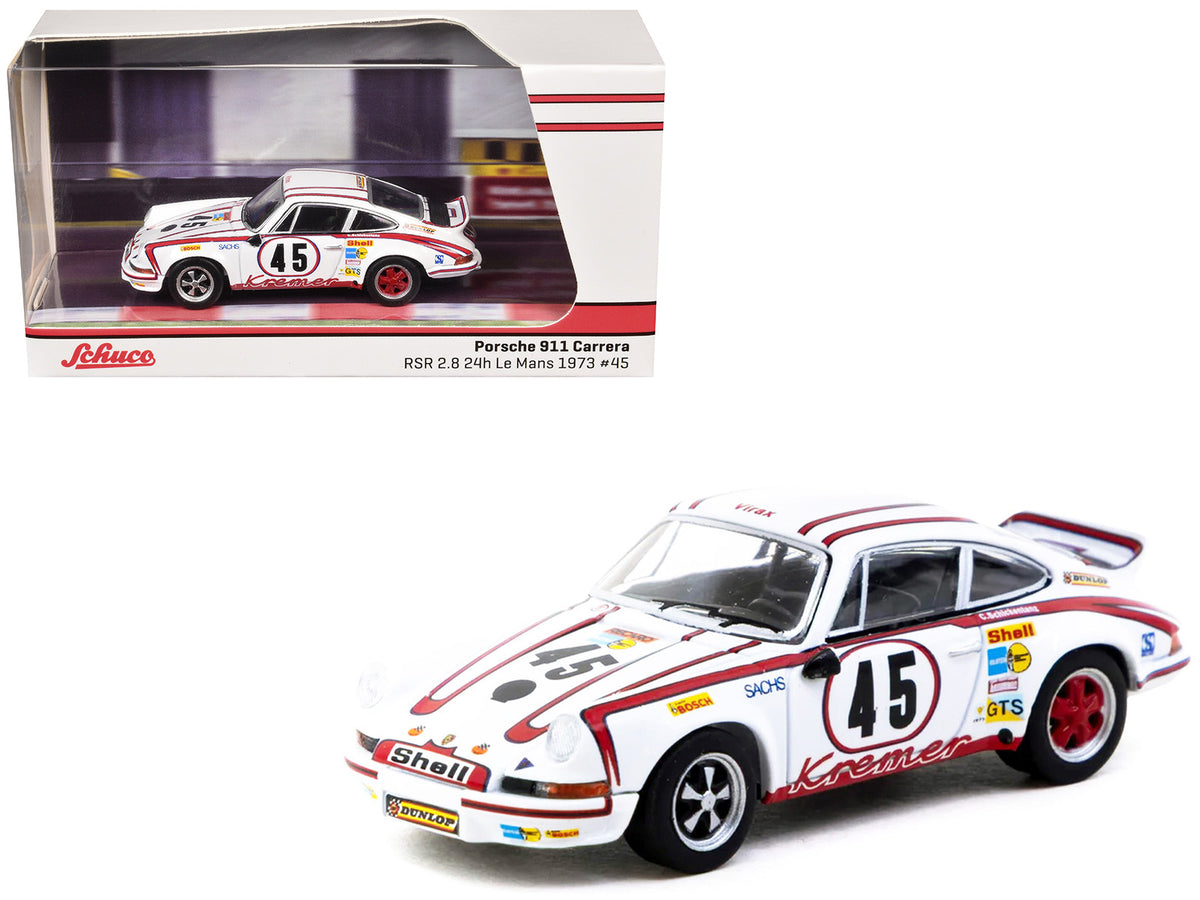 Porsche 911 Carrera RSR 2.8 #45 Erwin Kremer - Paul Keller - Clemens Schickentanz 'Kremer Racing Team' GTS 3.0 Class Winner '24 Hours of Le Mans' (1973) 'Collab64' Series 1/64 Diecast Model Car by Schuco & Tarmac Works