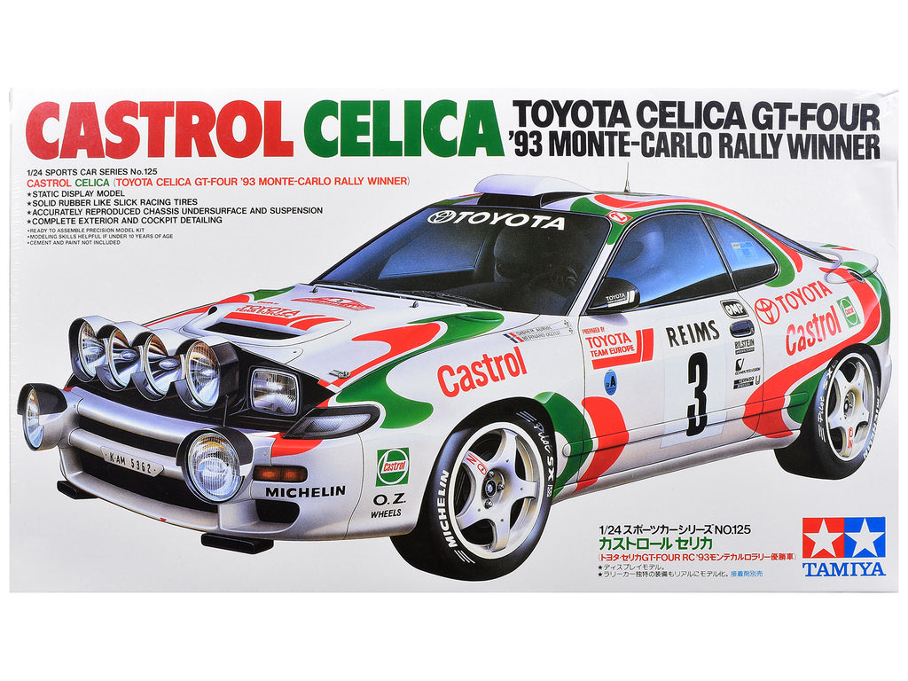 Model Kit Toyota Celica GT-Four (Castrol Celica) #3 Winner 'Monte-Carlo Rally' (1993) 1/24 Scale Model by Tamiya