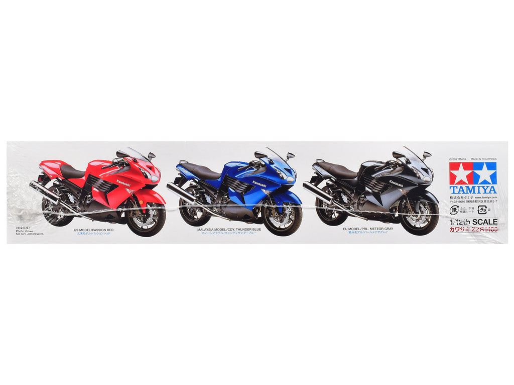 Model Kit Kawasaki ZZR 1400 Motorcycle 1/12 Scale Model by Tamiya