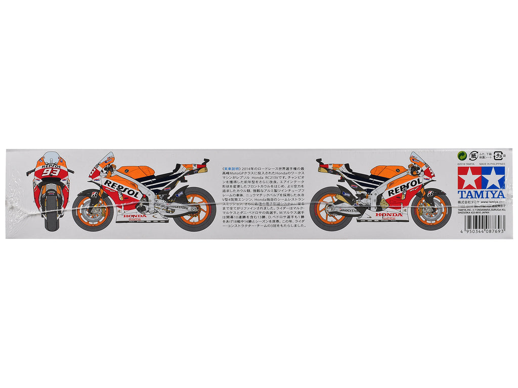 Model Kit Honda RC213V Motorcycle #93 Marc Marquez 'Repsol Honda' Winner 'Moto GP Championship' (2014) 1/12 Scale Model by Tamiya