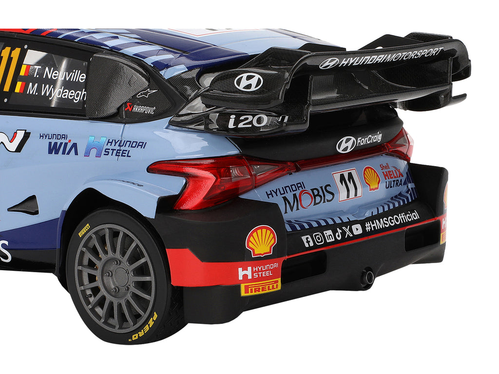 Hyundai i20 N Rally1 Hybrid #11 Thierry Neuville - Martijn Wydaeghe 'Hyundai Shell Mobis WRT'  Winner WRC 'Monte Carlo Rally' (2024) 1/18 Model Car by Top Speed