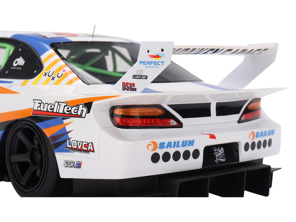Nissan LB-Super Silhouette S15 SILVIA #555 Yukio Fausto 'Formula Drift Japan' (2023) 1/18 Model Car by Top Speed