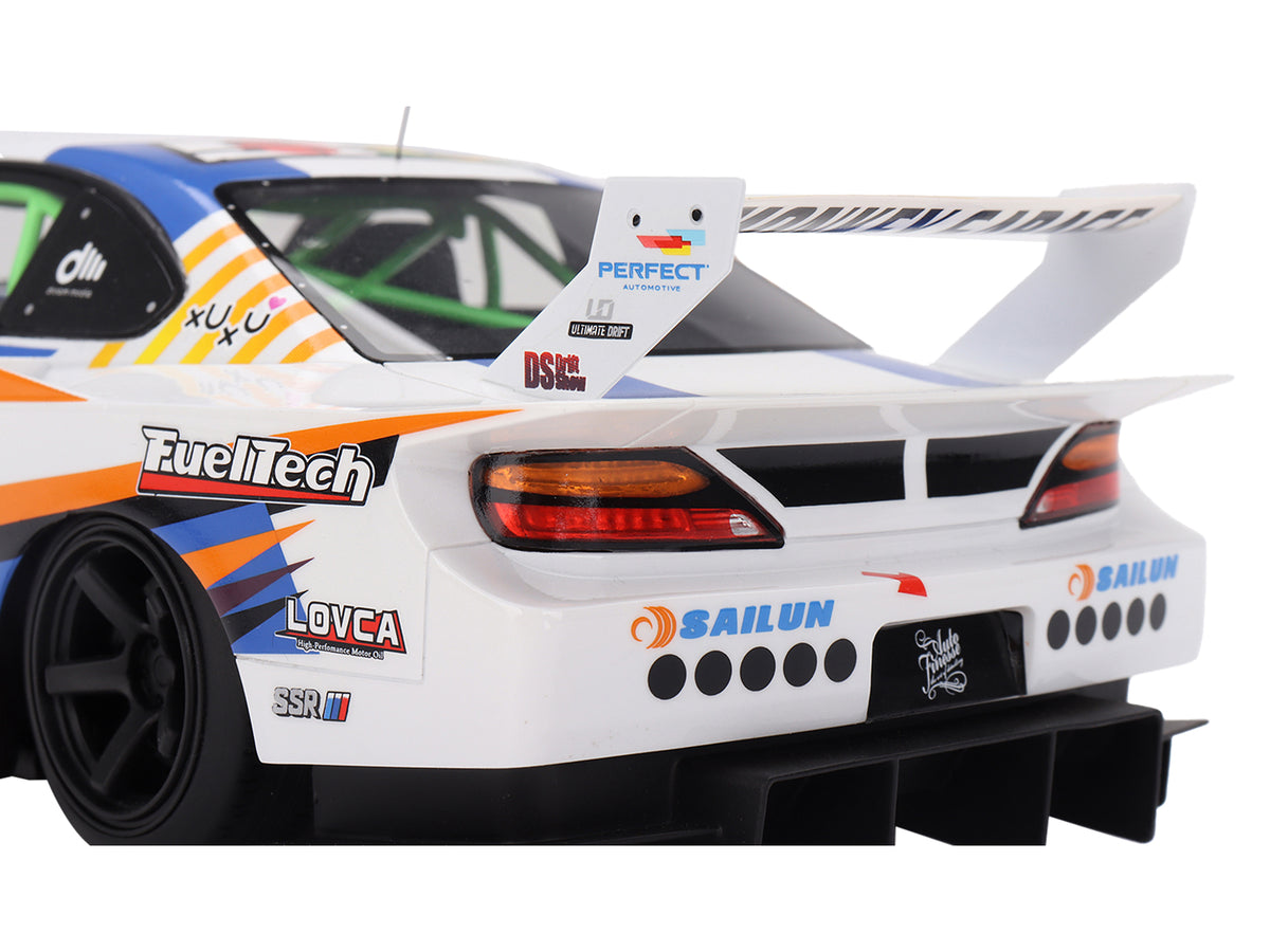 Nissan LB-Super Silhouette S15 SILVIA #555 Yukio Fausto 'Formula Drift Japan' (2023) 1/18 Model Car by Top Speed