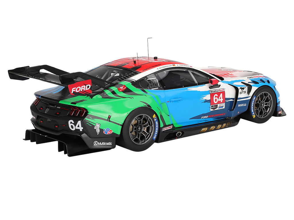 Ford Mustang GT3 #64 Mike Rockenfeller - Harry Tincknell 'Ford Multimatic Motorsports' 'Motul Course de Monterey - Laguna Seca' (2024) 1/18 Model Car by Top Speed