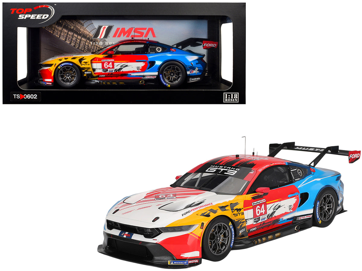 Ford Mustang GT3 #64 Mike Rockenfeller - Harry Tincknell 'Ford Multimatic Motorsports' 'Motul Course de Monterey - Laguna Seca' (2024) 1/18 Model Car by Top Speed
