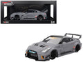 Nissan LB-Silhouette WORKS GT 35GT-RR Ver.1 RHD (Right Hand Drive) Matt Gray with Black Top 1/18 Model Car by Top Speed