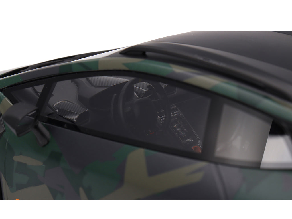 Lamborghini Huracan Sterrato All-Terrain 'BOSCO' Green Camouflage 1/18 Model Car by Top Speed