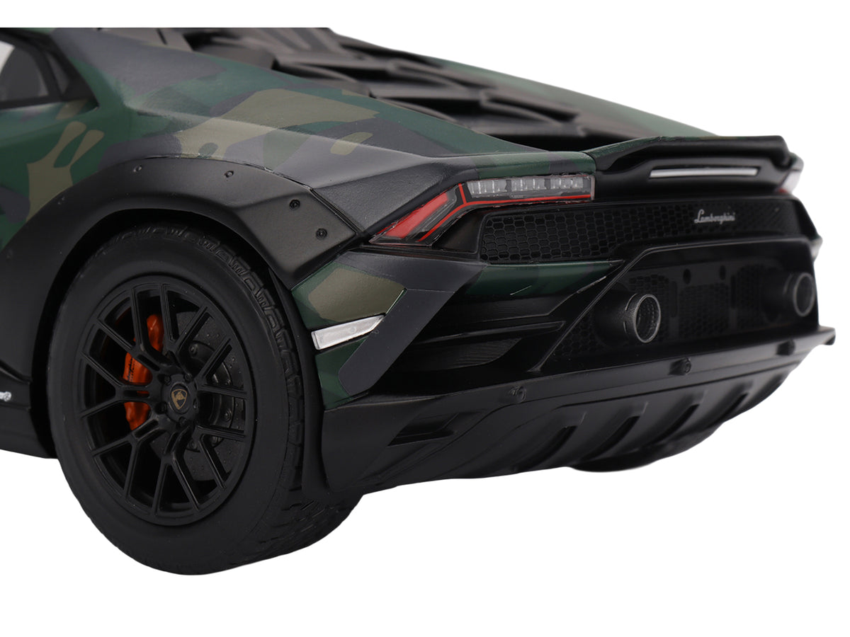Lamborghini Huracan Sterrato All-Terrain 'BOSCO' Green Camouflage 1/18 Model Car by Top Speed