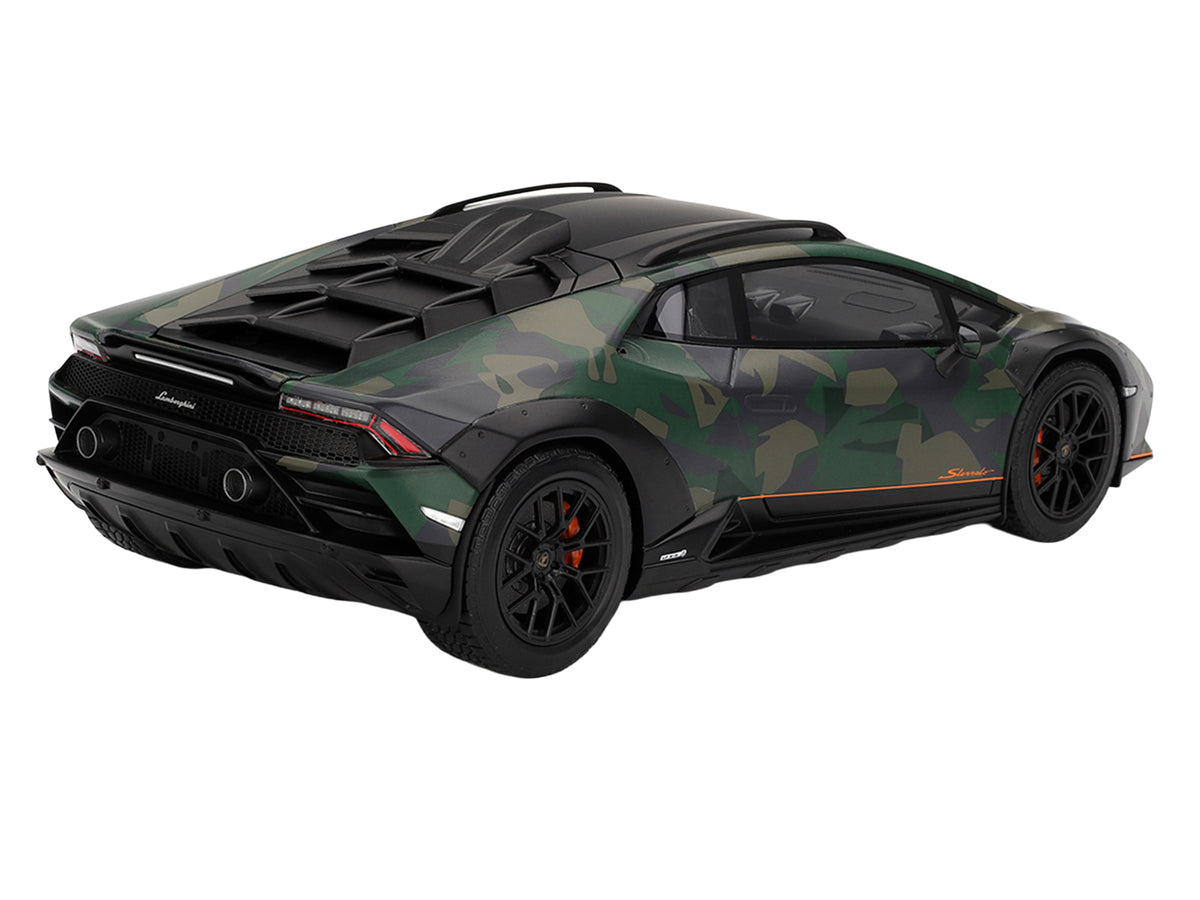 Lamborghini Huracan Sterrato All-Terrain 'BOSCO' Green Camouflage 1/18 Model Car by Top Speed