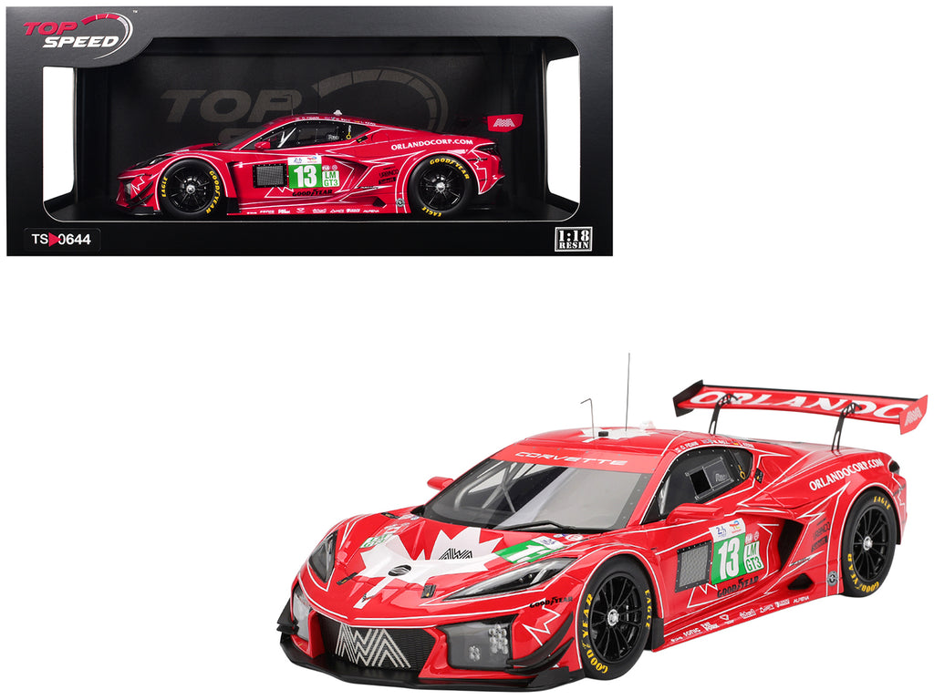 Chevrolet Corvette Z06 GT3.R #13 Matt Bell - Orey Fidani - Lars Kern 'AWA Racing' '24 Hours of Le Mans' (2025) 1/18 Model Car by Top Speed