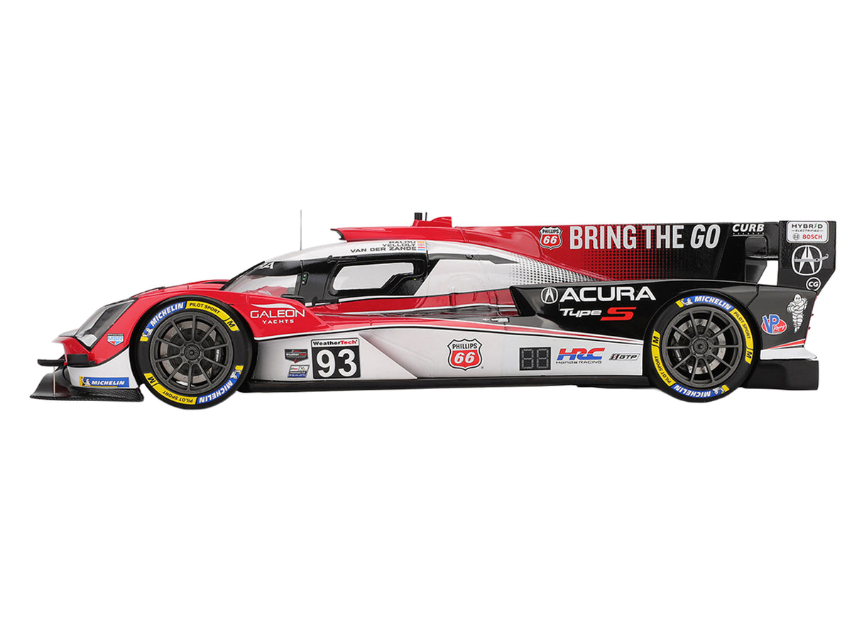 Acura ARX-06 #93 Alex Palou - Renger van der Zande - Nick Yelloly 'Acura Meyer Shank Racing' 3rd Place GTP IMSA '12 Hours of Sebring' (2025) 1/18 Model Car by Top Speed