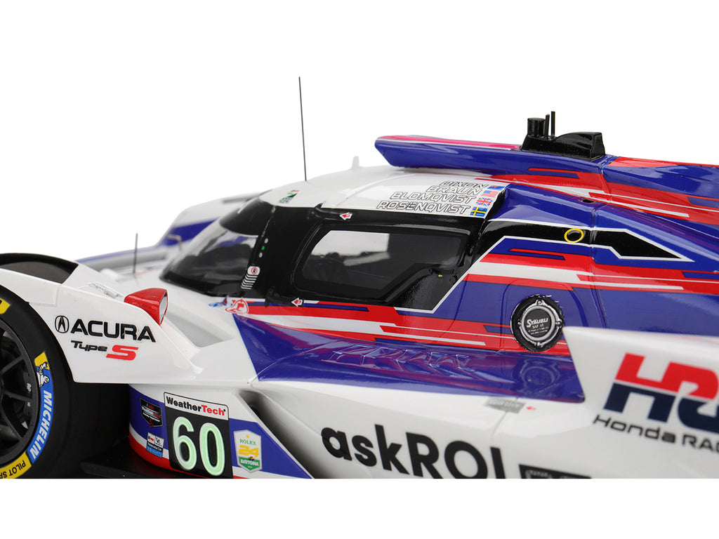 Acura ARX-06 GTP #60 Tom Blomqvist - Colin Braun - Scott Dixon - Felix Rosenqvist 'Acura Meyer Shank Racing with Curb-Agajanian' 2nd Place IMSA '24 Hours of Daytona' (2025) 1/18 Model Car by Top Speed