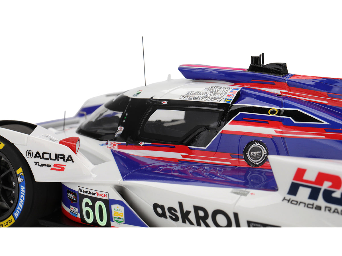 Acura ARX-06 GTP #60 Tom Blomqvist - Colin Braun - Scott Dixon - Felix Rosenqvist 'Acura Meyer Shank Racing with Curb-Agajanian' 2nd Place IMSA '24 Hours of Daytona' (2025) 1/18 Model Car by Top Speed
