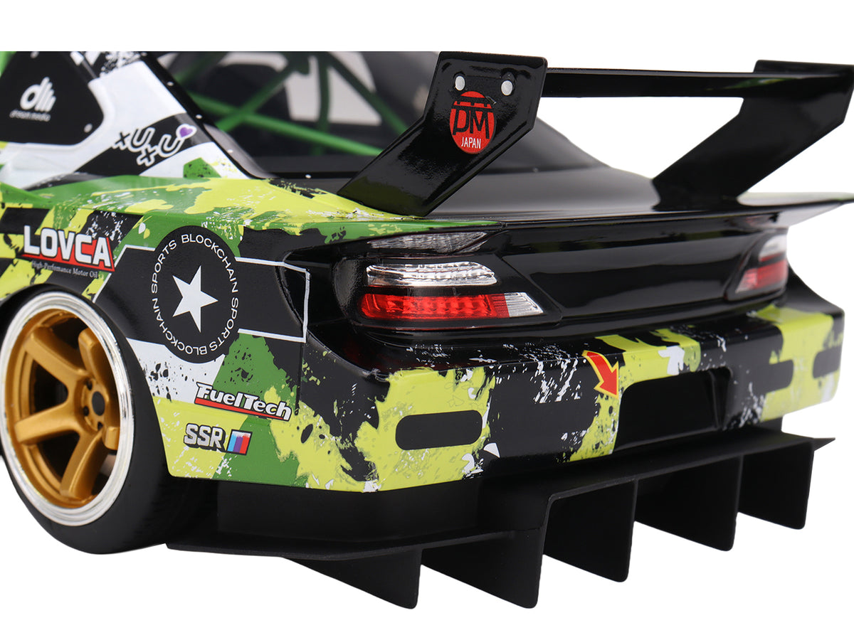 Nissan LB-Super Silhouette S15 SILVIA RHD (Right Hand Drive) #555 V2 Yukio Fausto 'Formula Drift Japan' (2024) 1/18 Model Car by Top Speed
