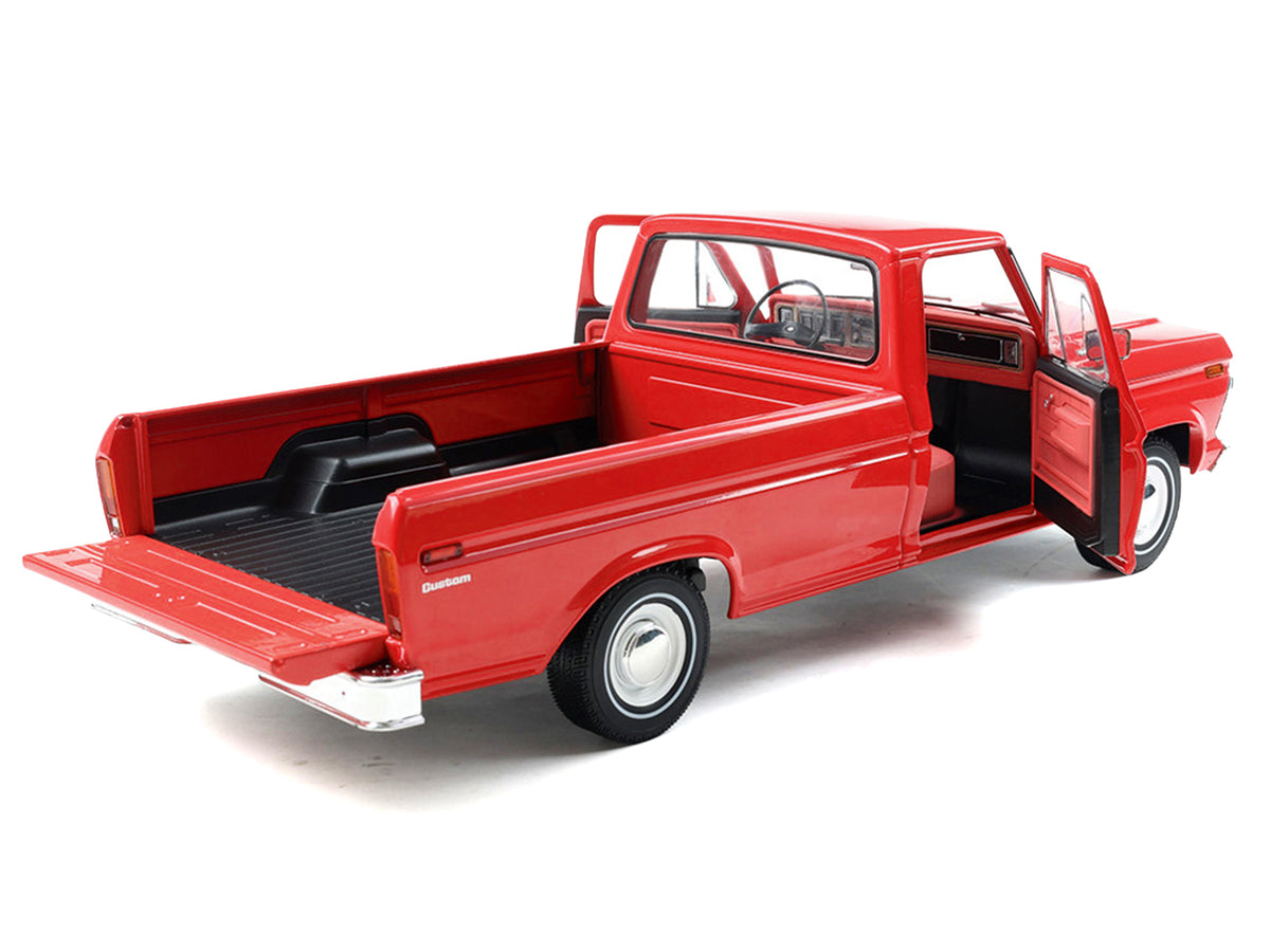 1974 Ford F-100 Pickup Truck Candy Apple Red 1/18 Diecast Model Car by IXO Models