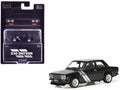 1971 Datsun 510 Black with Silver Stripes 1/64 Diecast Model Car by IXO Models