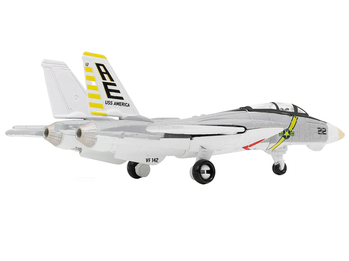 Grumman F-14B Tomcat Fighter Aircraft 'VF-142 Ghostriders' and Section K of USS Enterprise (CVN-65) Aircraft Carrier Display Deck 'Legendary F-14 Tomcat' Series 1/200 Diecast Model by Forces of Valor